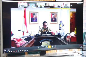 Pemkab Barut ikuti rapat dengan Mendagri melalui konferensi video