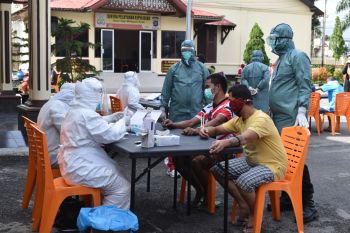 119 personel Polres Bukittinggi dan tahanan jalani rapid test corona, ini hasilnya