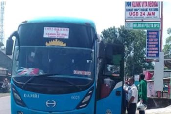 Penumpang Damri tujuan Tulang Bawang meninggal dunia di dalam kendaraan