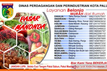 Pemkot Palu libatkan pedagang untuk layanan belanja dari rumah