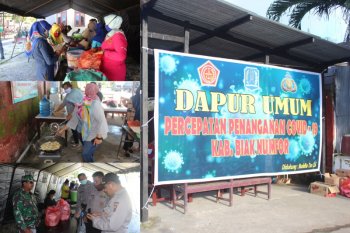 Polisi-TNI dirikan dapur umum warga terdampak COVID-19 di Biak