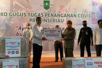 Satgas BUMN Riau gelontorkan Rp5,1 miliar bantu penanganan COVID-19, begini penjelasannya