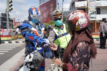 Polresta Bandarlampung imbau masyarakat gunakan masker