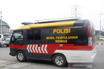 Tim Ditbinmas Polda Sumsel keliling Kota Palembang sosialisasi bahaya COVID-19