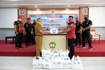 Gugus Tugas Gowa dapat bantuan APD dari PT Nindya Karya