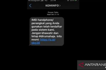SMS notifikasi ke Ponsel dengan IMEI terdaftar