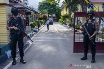 Penjagaan Mapolda Sulteng diperketat
