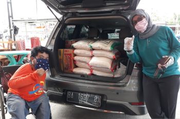 Sambut Ramadhan 1441 Hijriah, Yayasan DTB Sumbar bagikan bantuan sembako untuk Panti Asuhan