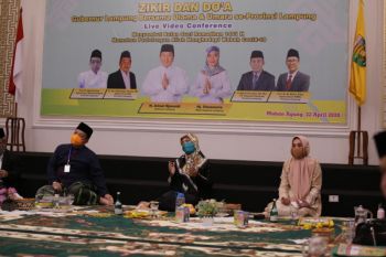 Gubernur Lampung gelar doa bersama melalui konferensi video sambut bulan Ramadhan