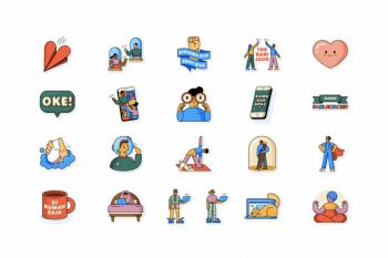 Stiker "Bersama di Rumah" di WhatsApp