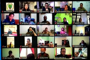 Bupati Bartim sampaikan LKPJ 2019 melalui konferensi video
