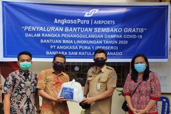 Bandara Sam Ratulangi Manado bantu warga terdampak COVID-19