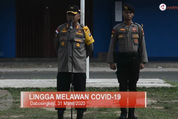 Lingga melawan COVID-19: Pembukaan penyemprotan desinfektan serentak