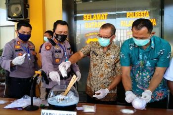 Pemusnahan sabu di Polresta Palangka Raya untuk transparansi publik