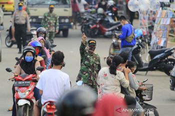 Penertiban penerapan PSBB di Indramayu