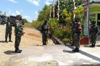 Satgas TNI di batas RI-Malaysia gelar lomba sambut HUT RI ke-75