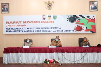 Polda Papua gelar rakor dengan Forkompimda bahas pandemi COVID-19