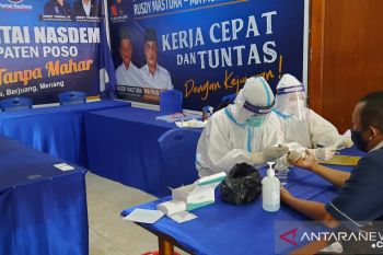 217 pengurus NasDem di Sulteng negatif corona  sesuai hasil rapid test
