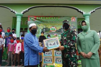 Danrem 174/ATW Merauke salurkan bantuan sembako ke panti asuhan Al Khodhijah