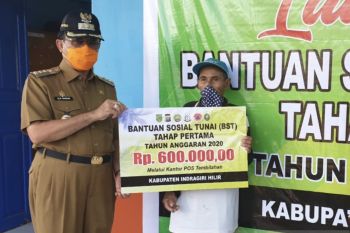 50.128 Kepala Keluarga di Inhil terima Bantuan Sosial Tunai