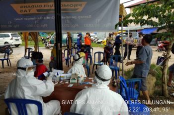Tujuh orang positif dari hasil rapid test di pasar Bulungan