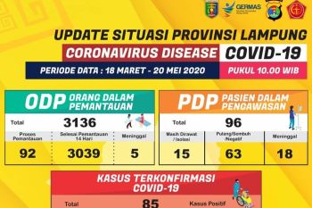 Tiga pasien COVID-19 di Lampung sembuh, totalnya jadi 29