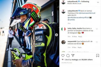 Valentino Rossi kembali jajal Sirkuit Misano menyusul pelonggaran lockdown