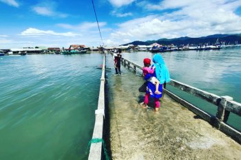 Akses warga Pusaran Bandarlampung terganggu karena kerap dilanda banjir rob