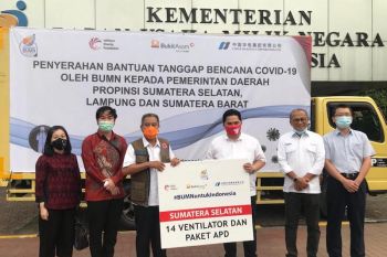 PT Bukit Asam salurkan bantuan ventilator dan APD ke empat provinsi