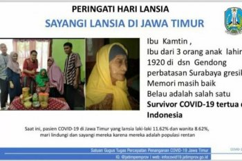 Kamtin, nenek 100 tahun sembuh dari COVID-19