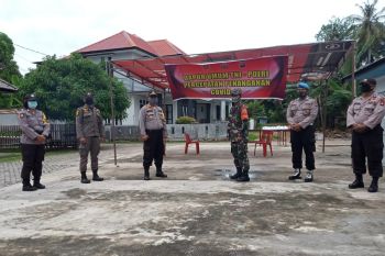 Sinergitas TNI-Polri di Lingga bangun dapur umum