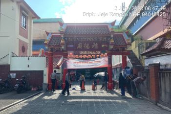 Polisi  Bogor KRYD di Vihara Dhanagun