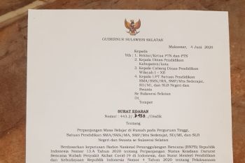 Pemprov Sulsel perpanjang dua pekan masa belajar siswa di rumah