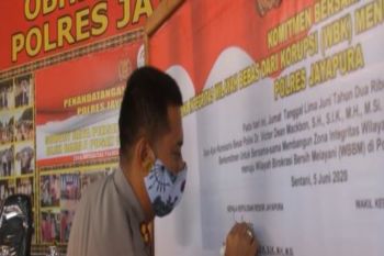 Polres Jayapura berkomitmen bersama menuju WBBM