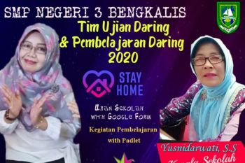 Belajar kreatif secara daring, SMP 3 Bengkalis terapkan Padlet sebagai sistem pembelajaran