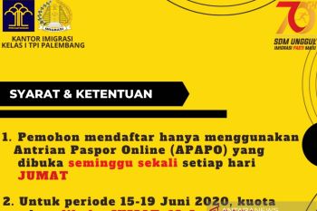 Imigrasi Palembang mulai buka pelayanan untuk umum