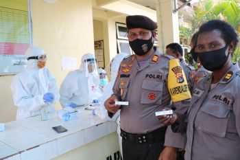 Polres Merauke tes cepat COVID-19 untuk anggota dan tahanan