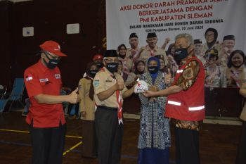 Pramuka Sleman gelar aksi donor darah penuhi kebutuhan saat pandemi