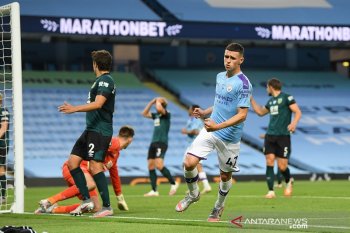 Manchester City gulung Burnley 5-0