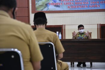 Pemkab Gowa bagikan masker ke seluruh warga sebelum pemberlakuan Perda