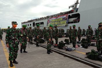 Pangdam XIV/Hasanuddin sambut Satgas Yonif 721/Makkasau penjaga perbatasan