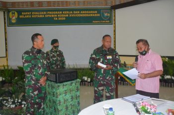 Kodam XVII/Cenderawasih evaluasi program kerja dan anggaran semester pertama TA 2020