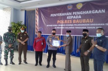 Polres Baubau raih penghargaan peringkat pertama pelaksanaan anggaran terbaik se-Sultra