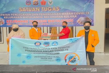 Mahasiswa FKM UHO Kendari laksanakan KkN tematik edukasi pencegahan COVID-19