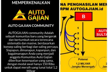 OJK sebut penghimpunan dana program "Autogajian" ilegal