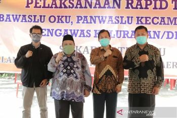 211 anggota Bawaslu OKU jalani rapid test COVID-19