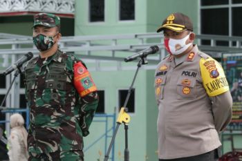 Sinergitas TNI-Polri, Polres dan Kodim 0207 Simalungun apel gabungan