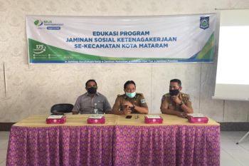 Disnakertrans dan Camat Kota Mataram dukung program BPJAMSOSTEK
