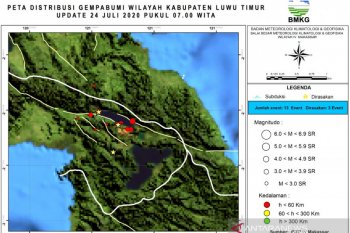Meningkat, aktivitas gempa di Sesar Matano Luwu Timur