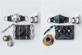 Koleksi Normal Baru Essentials berhias tenun dan lurik dari IKAT